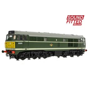 Bachmann 35-802SFX OO Gauge Class 30 D5574 BR Green Small Yellow Panels DCC Sound Fitted Deluxe