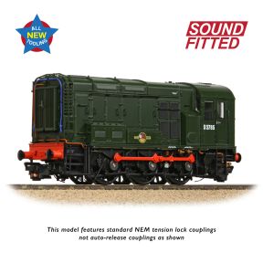 Bachmann 35-901SF OO Gauge Class 08 Shunter D3785 BR Green DCC Sound Fitted