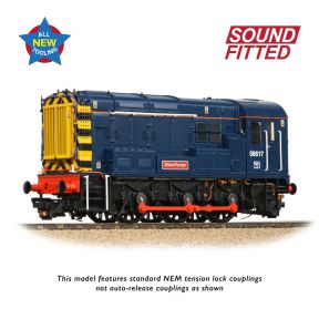 Bachmann 35-915SF OO Gauge Class 08 Shunter 08617 'Steve Purser' BR Blue DCC Sound Fitted