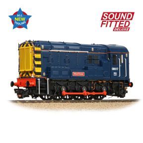 Bachmann 35-915SFX OO Gauge Class 08 Shunter 08617 'Steve Purser' BR Blue DCC Sound Fitted Deluxe