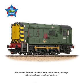 Bachmann 35-926 OO Gauge Class 08 Shunter 08923 BR Green With Wasp Stripes Weathered