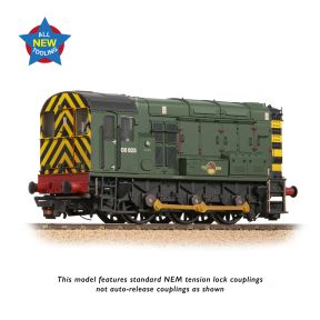 Bachmann 35-926 OO Gauge Class 08 Shunter 08923 BR Green With Wasp Stripes Weathered