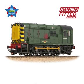 Bachmann 35-926SFX OO Gauge Class 08 Shunter 08923 BR Green With Wasp Stripes Weathered DCC Sound Fitted Deluxe