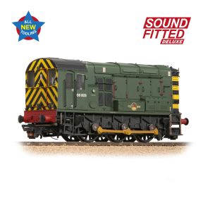 Bachmann 35-926SFX OO Gauge Class 08 Shunter 08923 BR Green With Wasp Stripes Weathered DCC Sound Fitted Deluxe