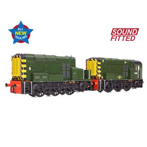 Bachmann 35-945SF OO Gauge Class 13 Shunter D4502 BR Green With Wasp Stripes DCC Sound Fitted