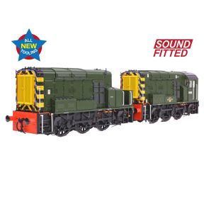 Bachmann 35-945SF OO Gauge Class 13 Shunter D4502 BR Green With Wasp Stripes DCC Sound Fitted