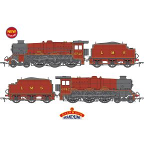 Bachmann 35-975 OO Gauge LMS Jubilee 5742 'Connaught' LMS Crimson Double Chimney & Riveted Stanier Tender