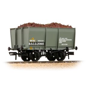 Bachmann 37-400B OO Gauge 16 Ton Steel Slope-Sided Tippler Mineral Wagon BSC Grey With Load B.S.C.O.20665