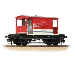 Bachmann 37-541 OO Gauge BR 20 Ton Brake Van London Transport Barrier Vehicle Red And White B954645