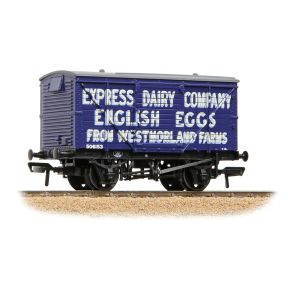 Bachmann 37-807A OO Gauge LMS 12 Ton Planked Ventilated Van Express Dairy Company Blue