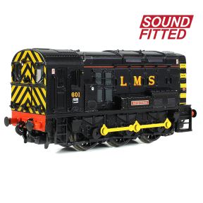 Graham Farish 371-020DBSF N Gauge Class 08 08601 'Spectre' LMS Black DCC Sound Fitted