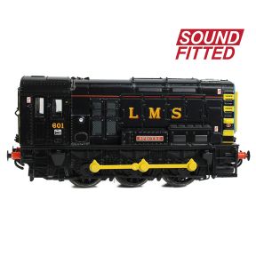 Graham Farish 371-020DBSF N Gauge Class 08 08601 'Spectre' LMS Black DCC Sound Fitted