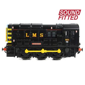 Graham Farish 371-020DBSF N Gauge Class 08 08601 'Spectre' LMS Black DCC Sound Fitted