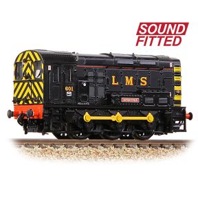 Graham Farish 371-020DBSF N Gauge Class 08 08601 'Spectre' LMS Black DCC Sound Fitted