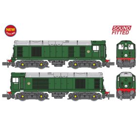 Graham Farish 371-030BSF N Gauge Class 20 D8102 BR Green Disc Headcode & Tablet Catcher Recess DCC Sound Fitted