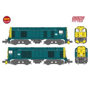 Graham Farish 371-032BSF N Gauge Class 20 20077 BR Blue Disc Headcode & Tablet Catcher Recess DCC Sound Fitted