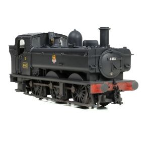 Graham Farish 371-986C N Gauge GW 64XX Pannier Tank 6413 BR Black Early Crest Weathered