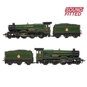 Graham Farish 372-031ASF N Gauge GW Castle 4-6-0 5015 'Kingswear Castle' BR Green Early Crest DCC Sound Fitted