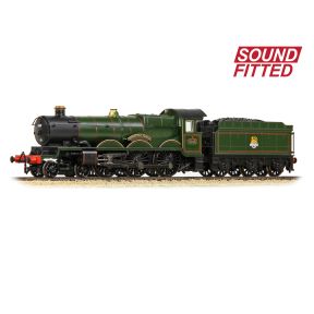 Bachmann 372-031ASF  N Gauge GW Castle 4-6-0 5015 'Kingswear Castle' BR Lined Green Early Crest DCC Sound Fitted