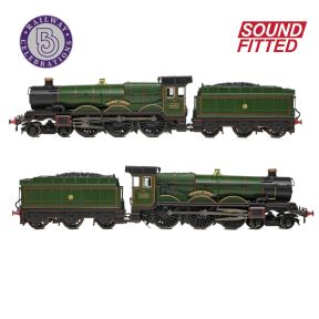 Graham Farish 372-035SF N Gauge GW Castle 4-6-0 4082 'Windsor Castle' GW Green Shirtbutton DCC Sound Fitted