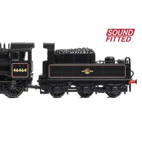 Graham Farish 372-628BSF N Gauge LMS Ivatt 2MT 46464 BR Lined Black Late Crest DCC Sound Fitted