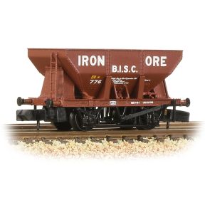 Graham Farish 373-219 N Gauge 24 Ton Iron Ore Hopper 'B.I.S.C. Iron Ore' Red