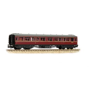 Graham Farish 374-562A N Gauge GW Hawksworth Composite Corridor Coach BR Maroon W7821W