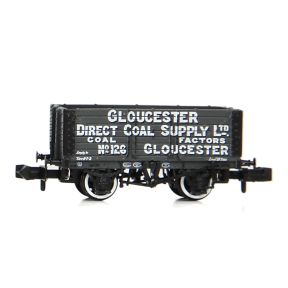 Graham Farish 377-202K N Gauge 7 Plank Wagon Gloucester Direct Coal Supply Ltd. No.126 Grey
