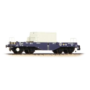 Graham Farish 377-803 N Gauge BR FNA Nuclear Flask Wagon with Flat Floor DRS Blue with Flask