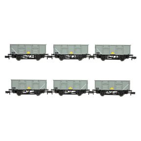 Graham Farish 378-055 N Gauge BR 24.5 Ton Mineral 3-Wagon Pack BR Grey