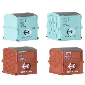Graham Farish 379-392 Type A Containers BR Bauxite x2 & Type AF Containers BR