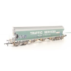 Bachmann 38-425-SH OO Gauge Covered Bogie Hopper Wagon Traffic Services Weathered