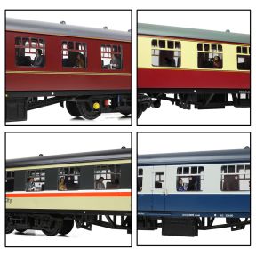 Bachmann 39-054DPF OO Gauge BR Mk1 TSO Tourist Second Open Coach BR (WR) Chocolate And Cream With Passengers W3802