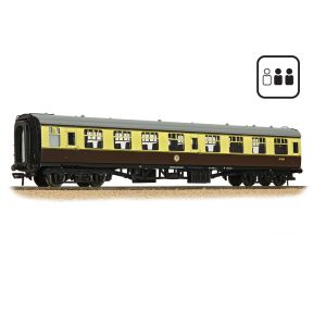 Bachmann 39-054DPF OO Gauge BR Mk1 TSO Tourist Second Open Coach BR (WR) Chocolate And Cream With Passengers W3802