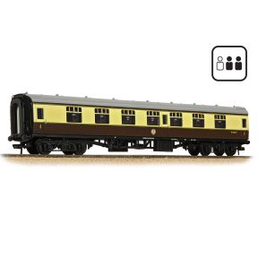 Bachmann 39-154DPF OO Gauge BR Mk1 FK First Corridor Coach BR (WR) Chocolate And Cream With Passengers W13079