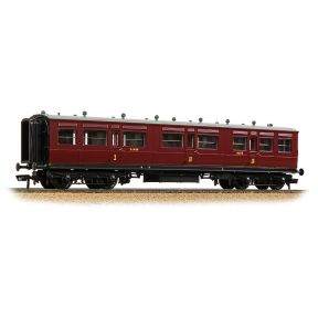 Bachmann 39-863 OO Gauge LNWR 50ft Arc Roof Composite Corridor Coach LMS Crimson Lake