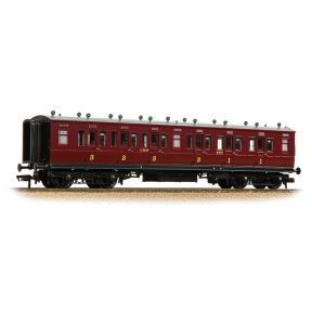 Bachmann 39-863 OO Gauge LNWR 50ft Arc Roof Composite Corridor Coach LMS Crimson Lake