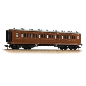 Bachmann 39-871A OO Gauge LNWR 50ft Arc Roof Third Corridor Coach M&GN Brown