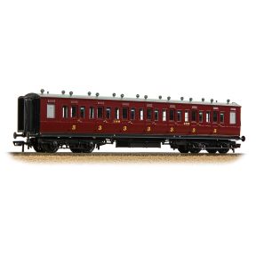 Bachmann 39-873 OO Gauge LNWR 50ft Arc Roof Third Corridor Coach LMS Crimson Lake