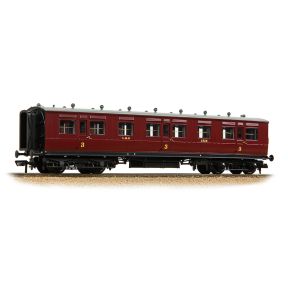 Bachmann 39-873 OO Gauge LNWR 50ft Arc Roof Third Corridor Coach LMS Crimson Lake