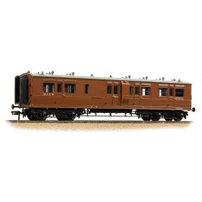 Bachmann 39-881 OO Gauge LNWR 50ft Arc Roof Brake Third Corridor Coach M&GN Brown