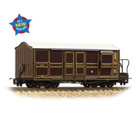 Bachmann 394-076 OO-9 Ffestiniog Railway Curly Roof Van No.1 FR Lined Plum