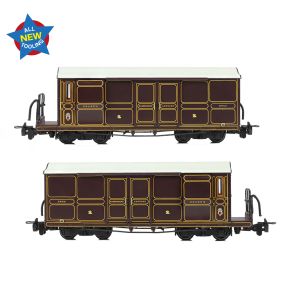 Bachmann 394-076 OO-9 Ffestiniog Railway Curly Roof Van No.1 FR Lined Plum