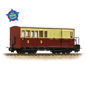 Bachmann 394-085 OO-9 Ffestiniog Railway Brake Third No. 8 Crimson And Cream