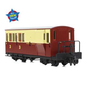 Bachmann 394-085 OO-9 Ffestiniog Railway Brake Third No. 8 Crimson And Cream