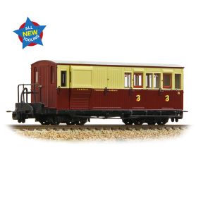 Bachmann 394-085 OO-9 Ffestiniog Railway Brake Third No. 8 Crimson And Cream