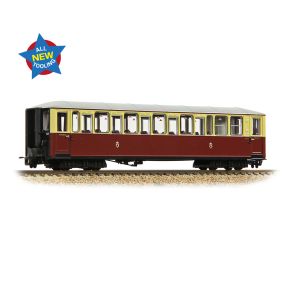 Bachmann 394-100 OO-9 Ffestiniog Railway Tin Car Saloon Third No. 119 FR Crimson And Cream