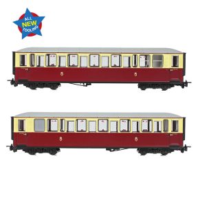 Bachmann 394-100 OO-9 Ffestiniog Railway Tin Car Saloon Third No. 119 FR Crimson And Cream