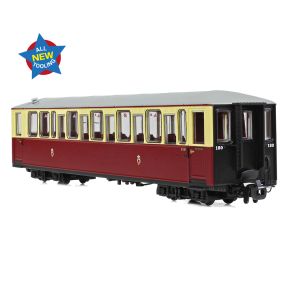 Bachmann 394-100A OO-9 Ffestiniog Railway Tin Car Saloon Third No. 120 FR Crimson And Cream