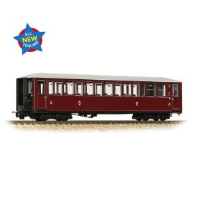 Bachmann 394-101 OO-9 Ffestiniog Railway Tin Car Saloon Third No. 119 FR Maroon